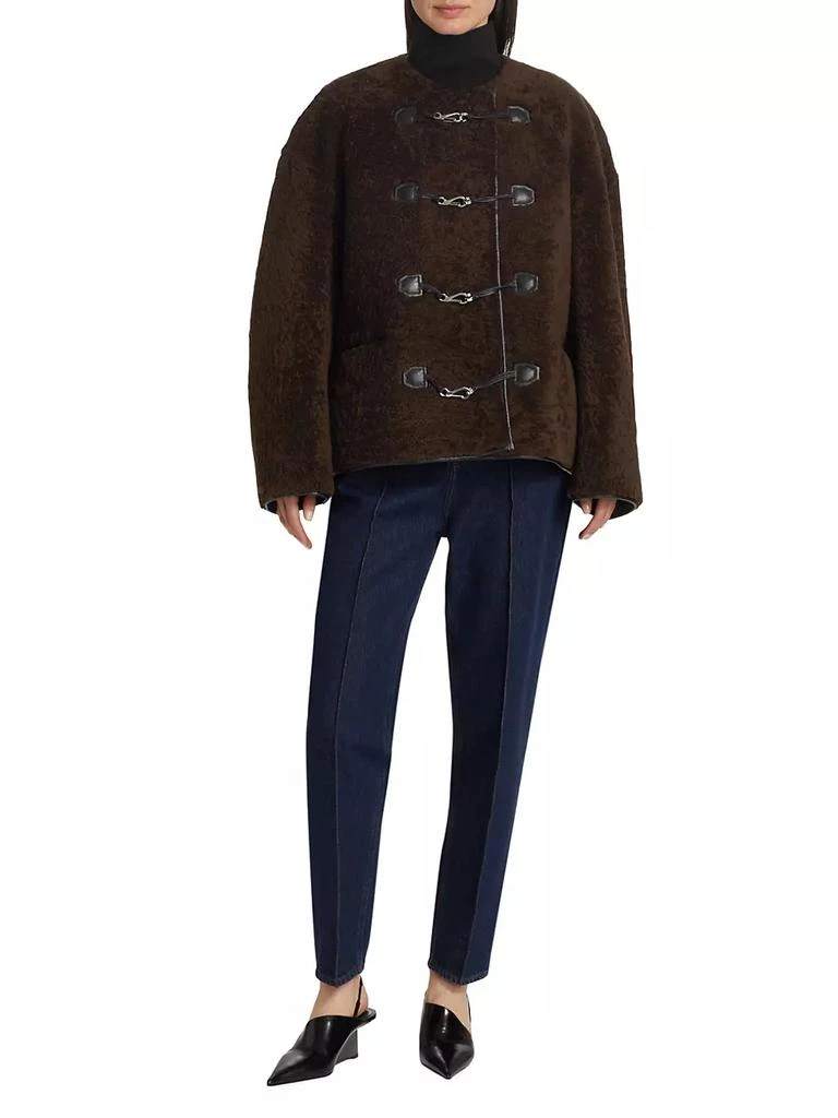 商品Totême|Dyed Shearling & Clasp-Front Jacket,价格¥19560,第2张图片详细描述