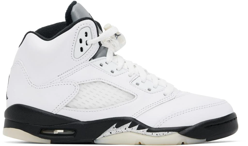 商品Jordan|白色 Air Jordan 5 Retro 儿童高帮运动鞋,价格¥938,第1张图片