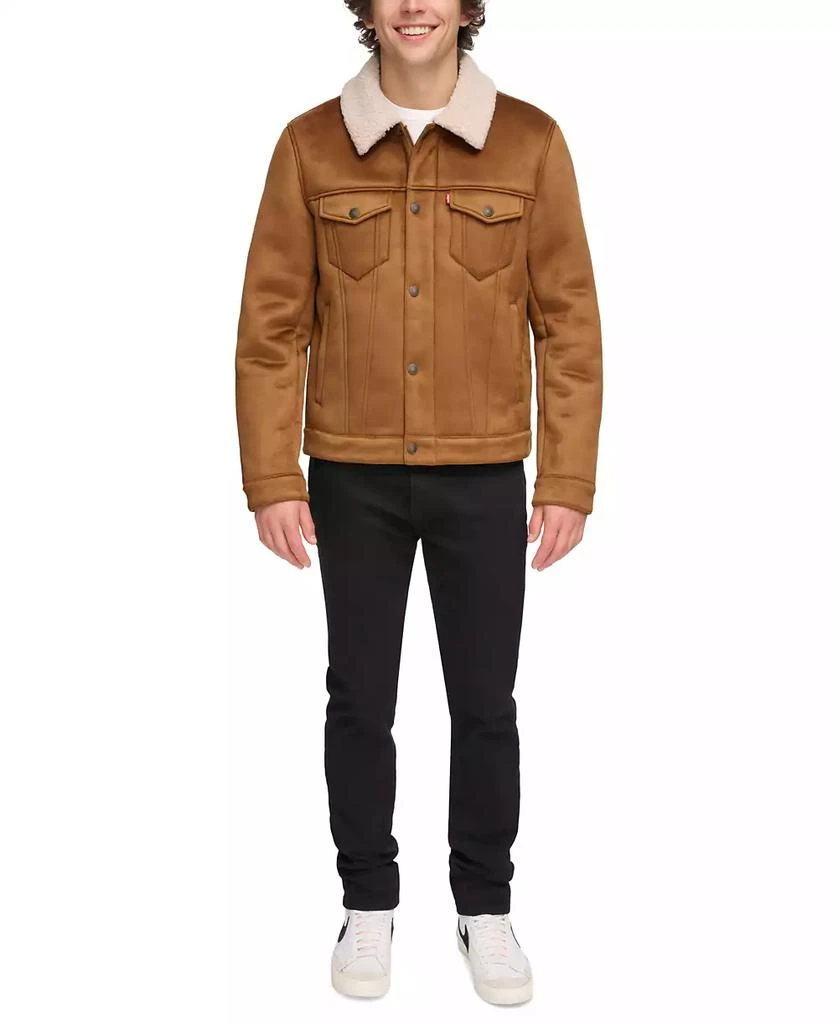 Men's Relaxed-Fit Faux-Shearling Trucker Jacket 商品