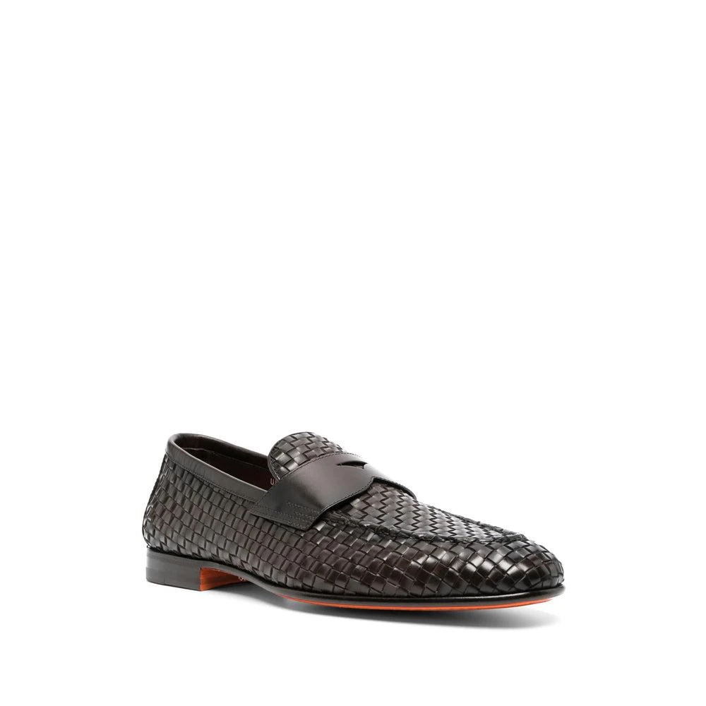 商品Santoni|Leather Loafers,价格¥4446,第4张图片详细描述