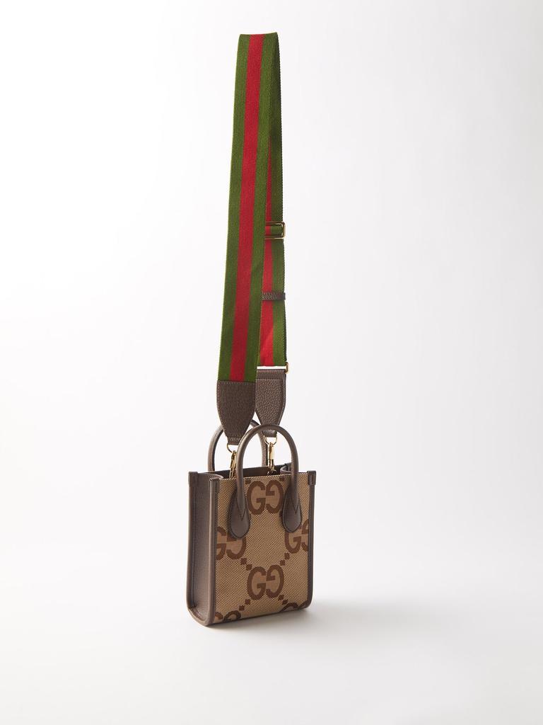 商品Gucci|Jumbo GG mini canvas and leather tote bag,价格¥8895,第6张图片详细描述