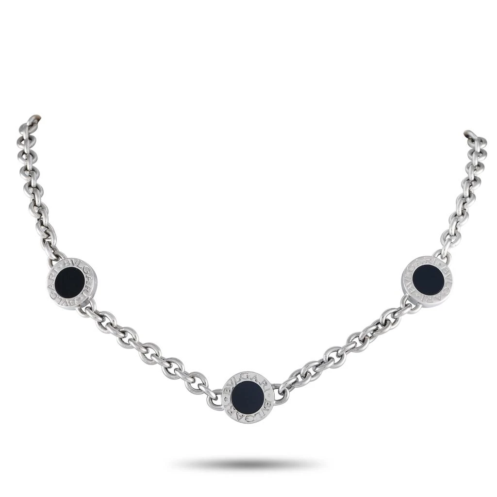 商品[二手商品] BVLGARI|Bvlgari Bvlgari 18K White Gold Triple Onyx Chain Necklace BV15-040224,价格¥31753,第1张图片