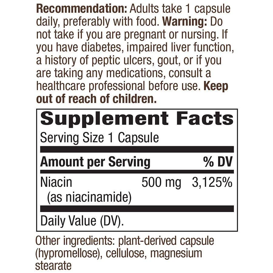 商品Nature's Way|Niacinamide Non-Flushing Capsules,价格¥74,第4张图片详细描述