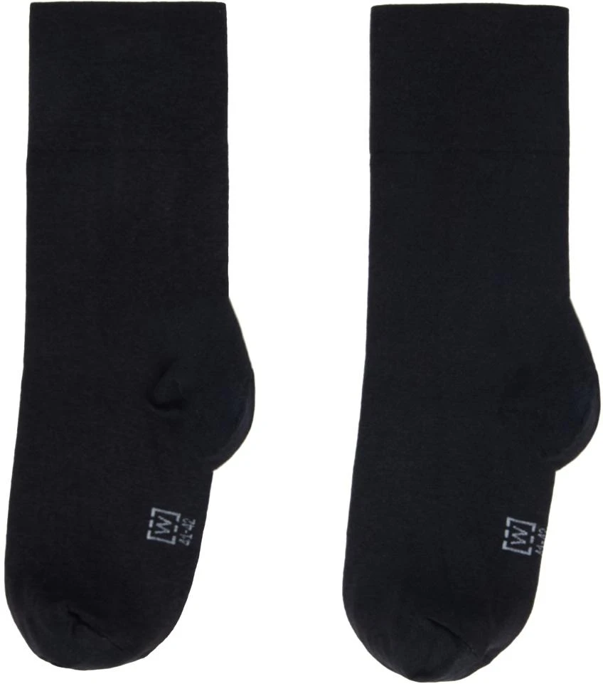 商品Wolford|Black Cotton Velvet Socks,价格¥350,第2张图片详细描述