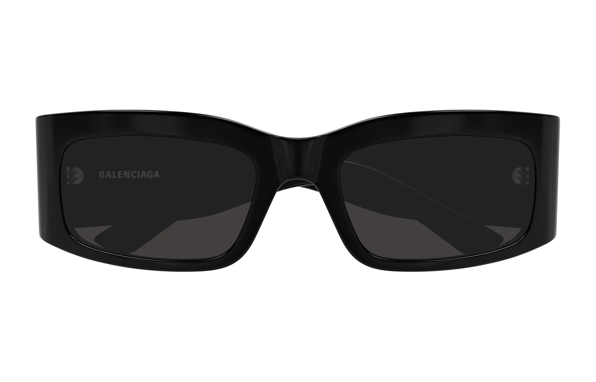 商品[国内直发] Balenciaga|巴黎世家 Logo标志 回收醋酸酯 不规则形 太阳眼镜 男女同款情侣款 黑色,价格¥2244,第4张图片详细描述