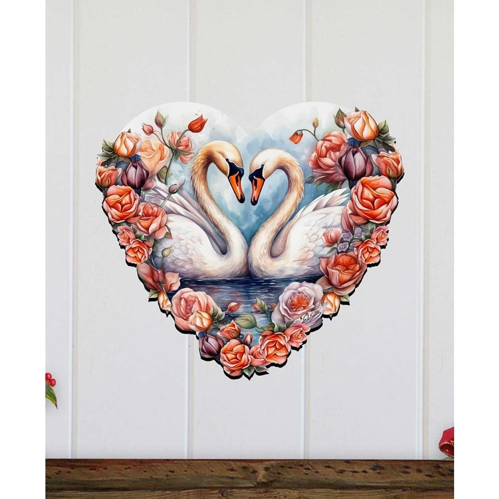 商品Designocracy|Holiday Door Decor Wooden Wall Decor Swans Love G. DeBrekht,价格¥1099,第4张图片详细描述