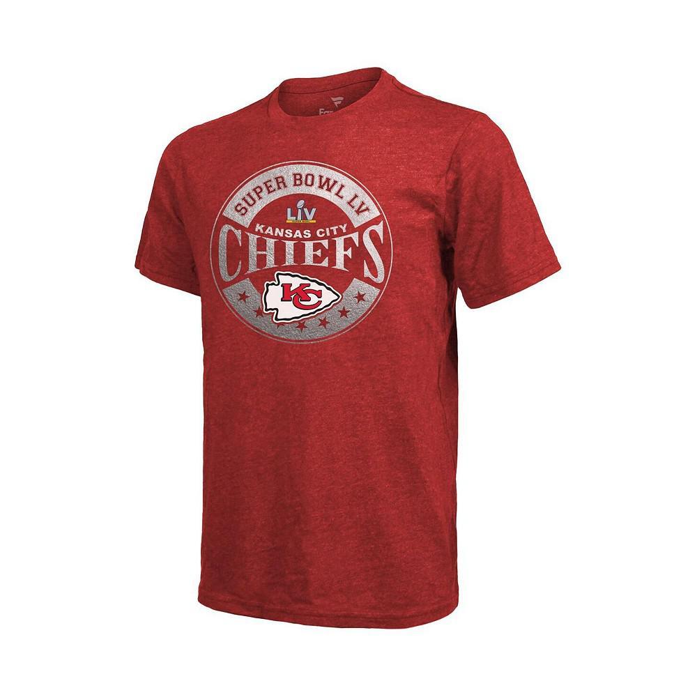 商品Fanatics|Men's Red Kansas City Chiefs Super Bowl LV Bound In The Zone Metallic T-shirt,价格¥314,第1张图片