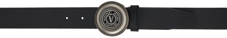 商品Versace|Black V-Emblem Belt,价格¥944,第1张图片