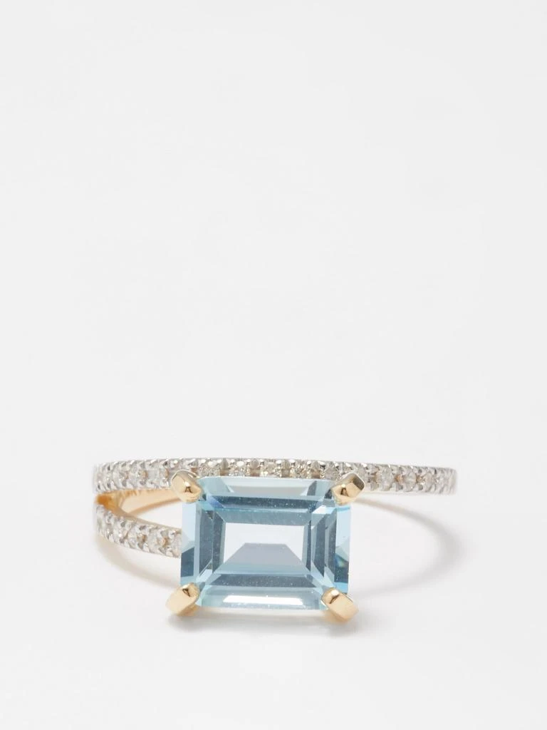 商品MATEO|Point of Focus diamond, topaz & 14kt gold ring,价格¥8913,第1张图片
