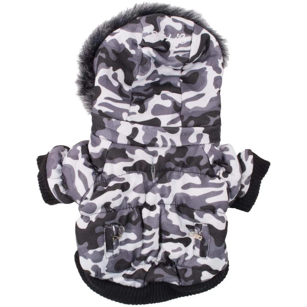 商品Pet Life|Classic Metallic Fashion 3M Insulated Dog Coat Parka  w/ Removable Hood,价格¥252,第5张图片详细描述