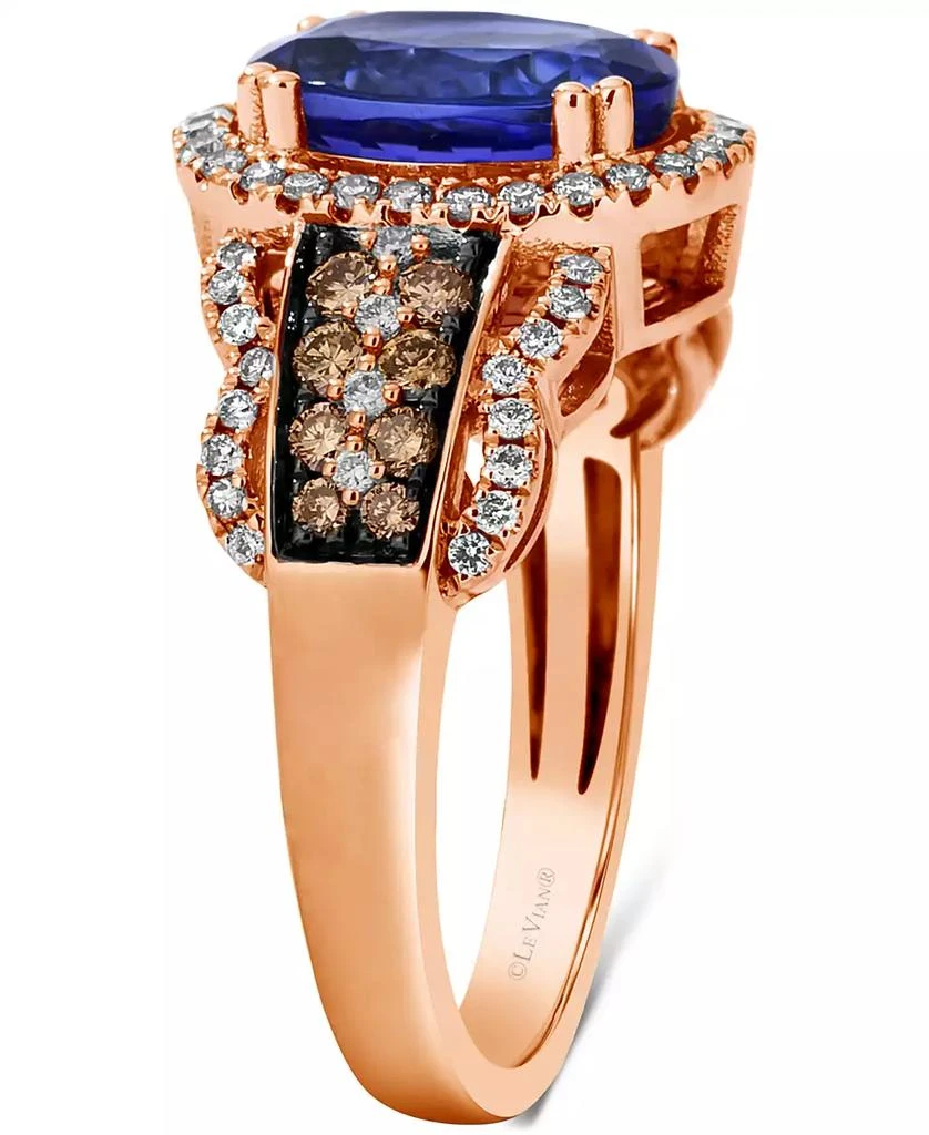 Blueberry Tanzanite (2-1/2 ct. t.w.) & Diamond (5/8 ct. t.w.) Halo Statement Ring in 14k White Gold (Also Available in 14K Rose Gold or 14k Yellow Gold) 商品