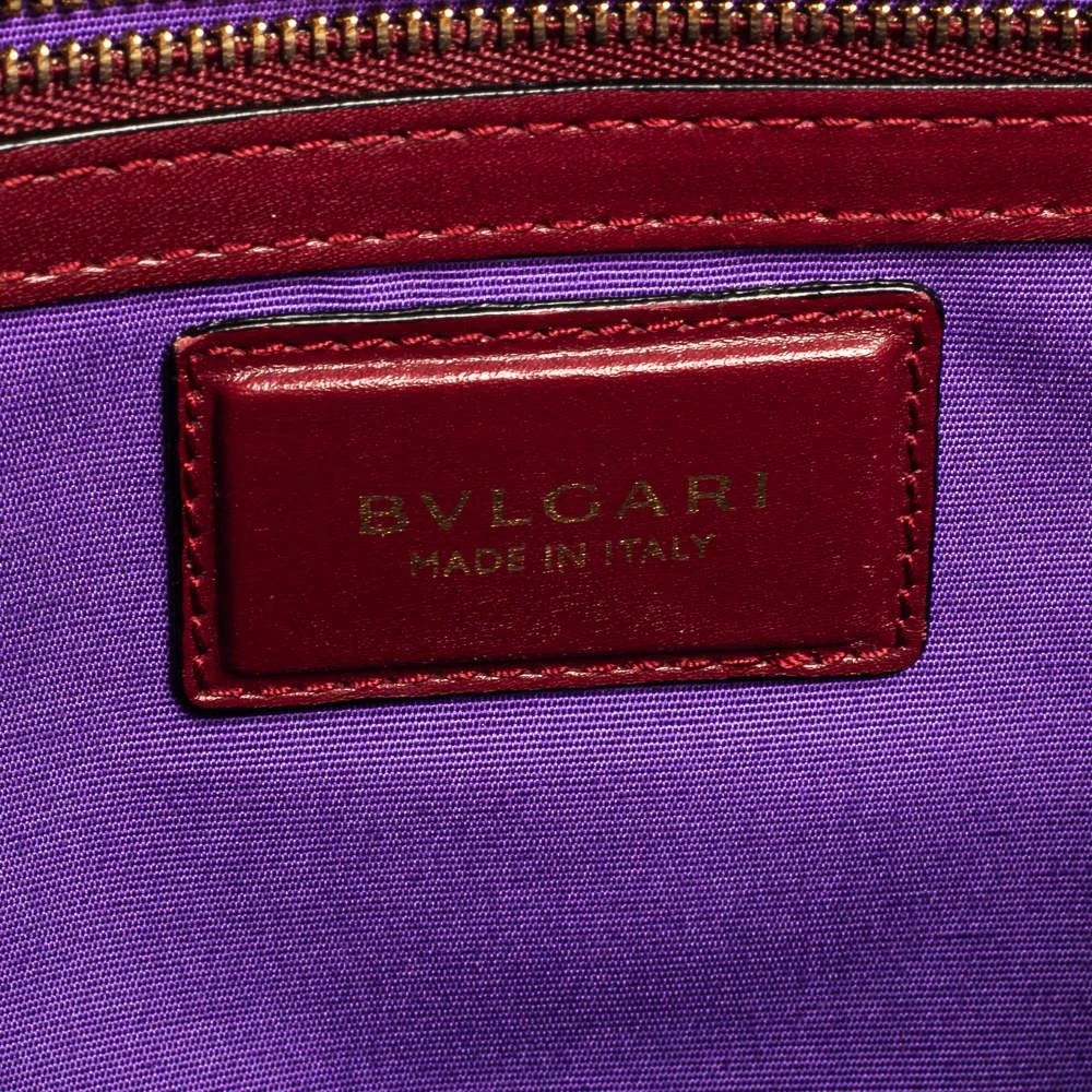 Bvlgari Burgundy Leather Serpenti Forever Top Handle Bag 商品