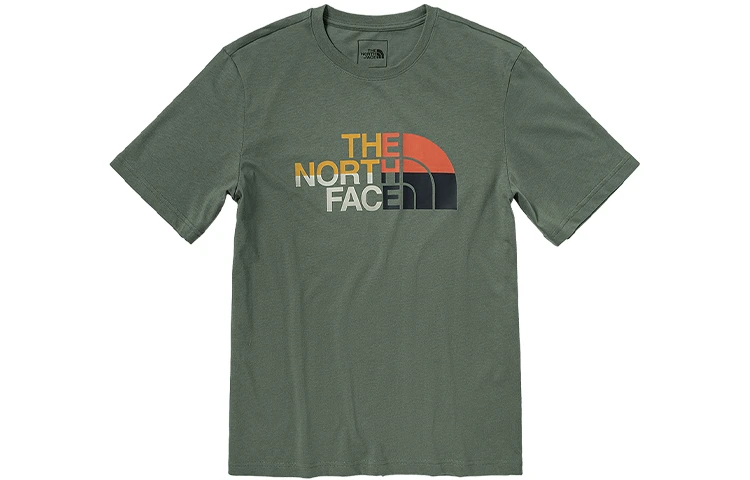 商品[国内直发] The North Face|北面 logo图案印花户外舒适透气圆领短袖T恤 男款 绿色,价格¥394,第1张图片