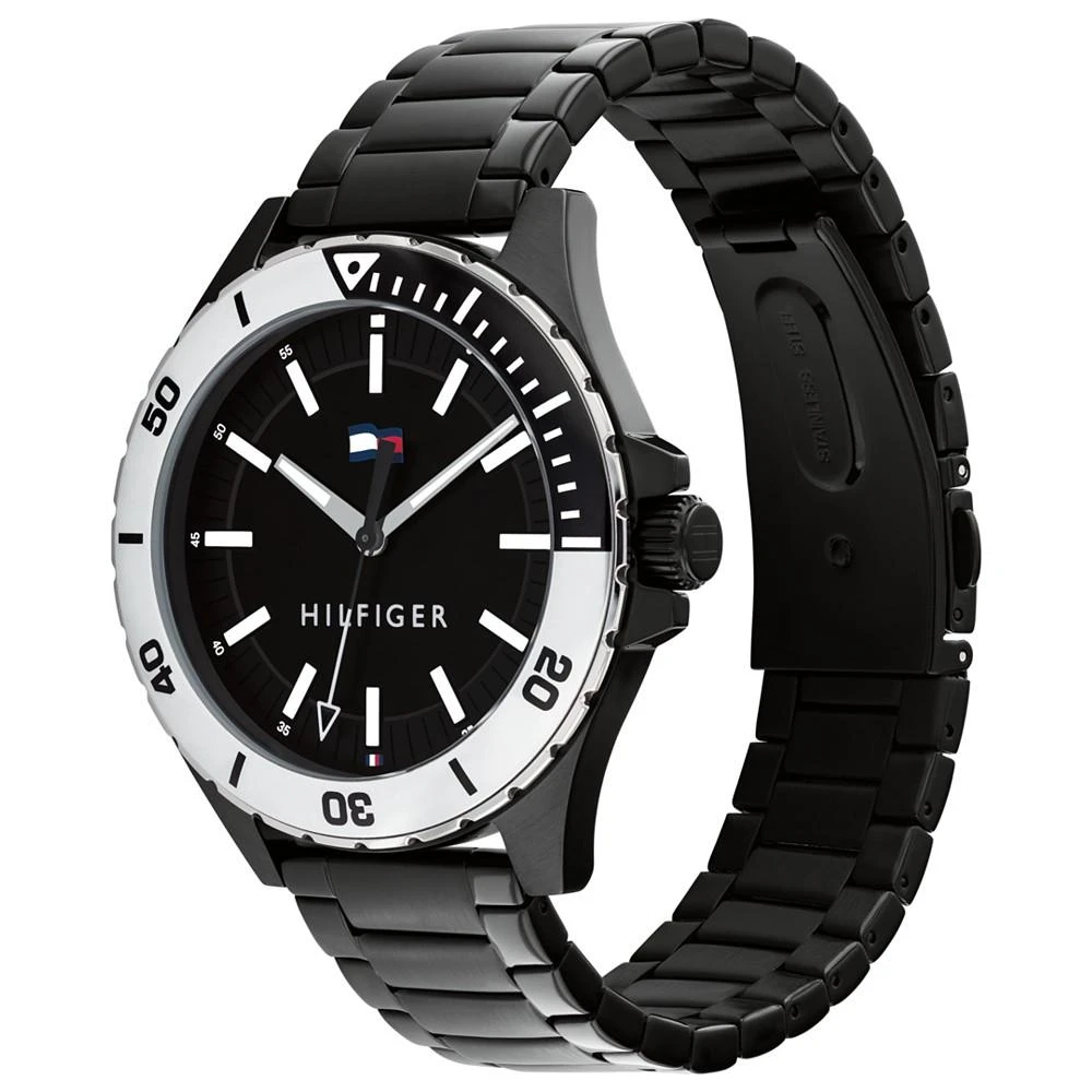 商品Tommy Hilfiger|Men's Black Stainless Steel Bracelet Watch 43mm,价格¥874,第2张图片详细描述