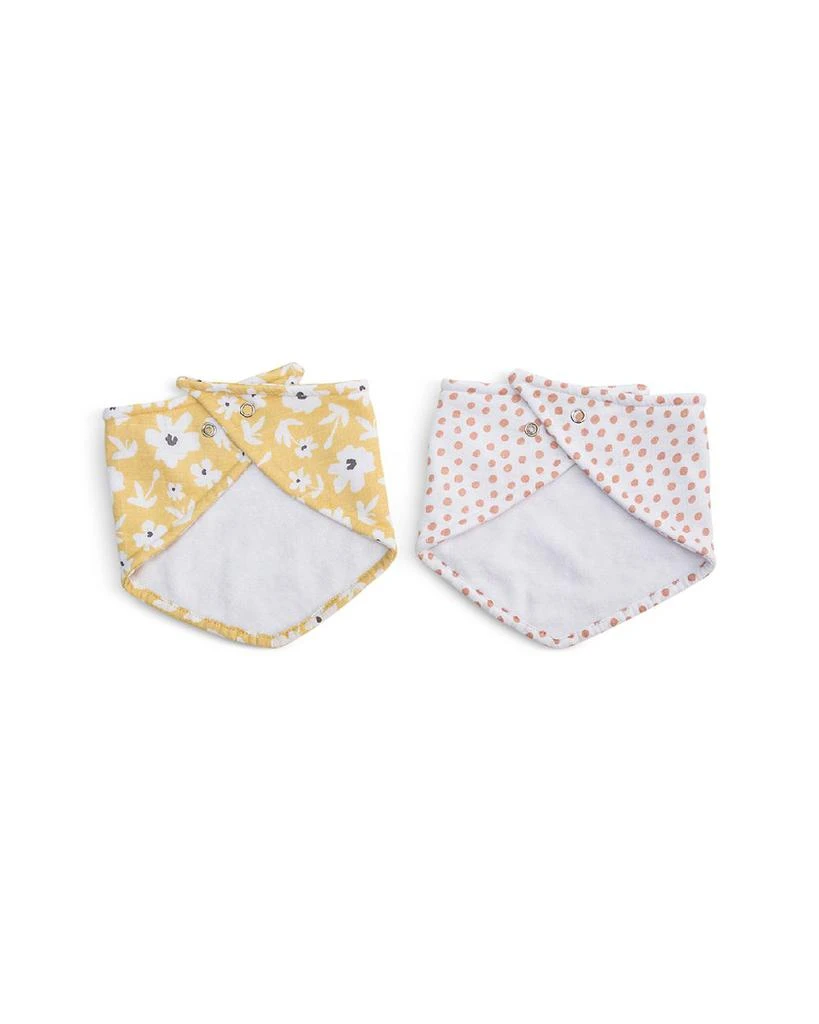 Wildflower and Dots Printed Cotton Muslin Bandana Bibs, Pack of 2 - Baby 商品