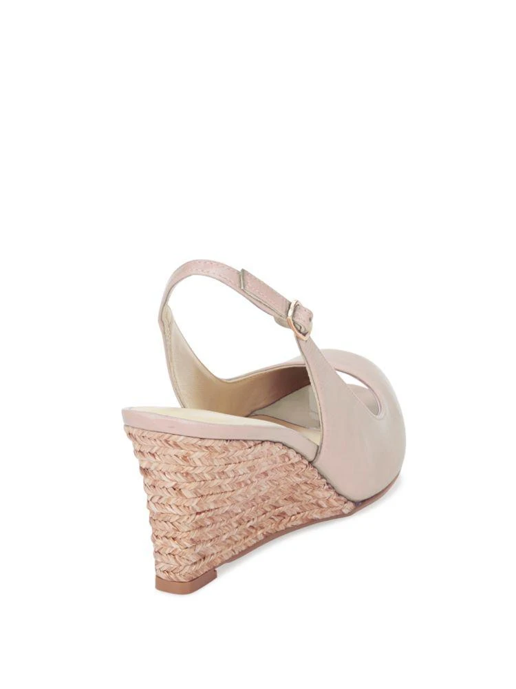 商品Stuart Weitzman|Slinky Leather Sling-Back Peep-Toe Wedges,价格¥786,第2张图片详细描述
