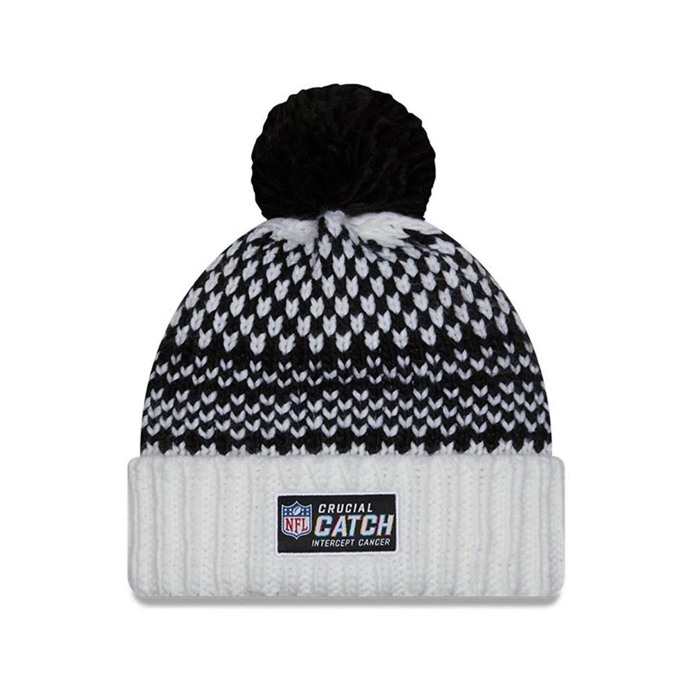 商品New Era|Women's Black, White Dallas Cowboys 2023 NFL Crucial Catch Cuffed Pom Knit Hat,价格¥268,第2张图片详细描述