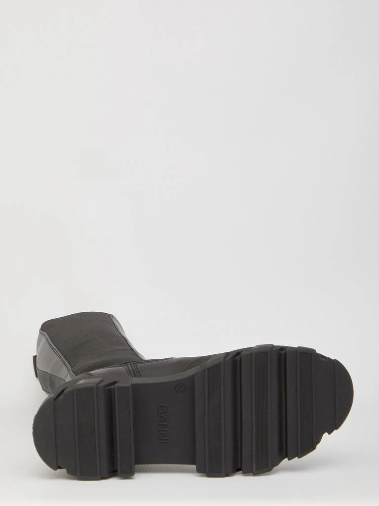 商品Ganni|Black leather high-boots,价格¥2576,第5张图片详细描述