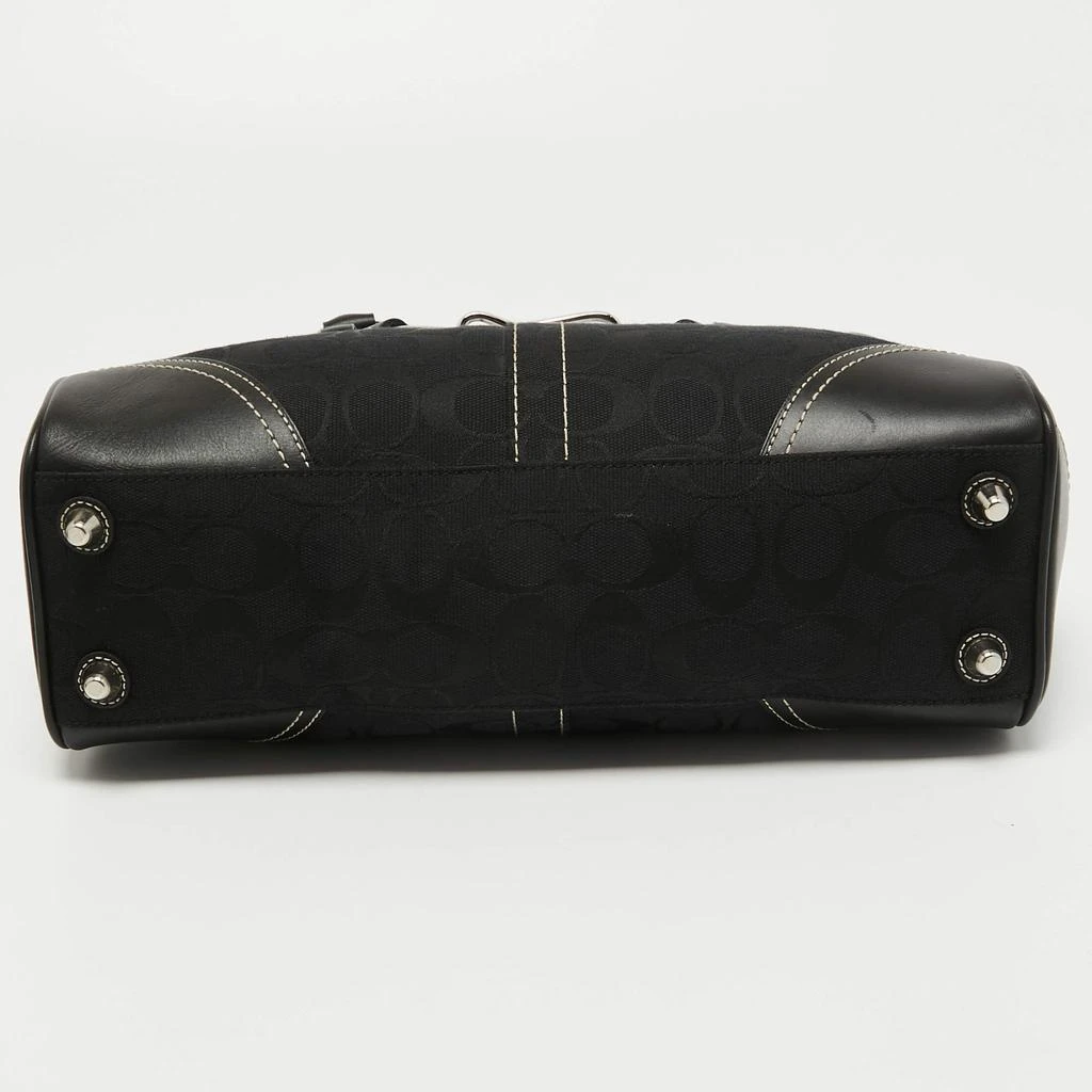 Coach Black Signature Canvas and Leather Hampton Tote 商品