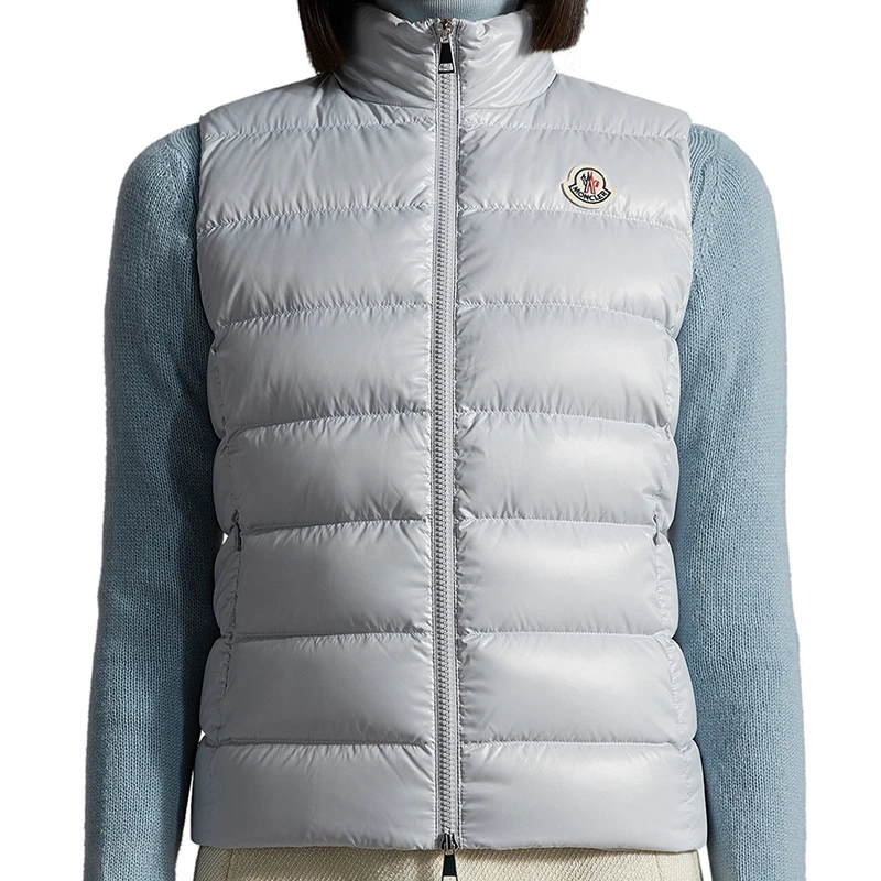 Moncler/蒙克莱 22年秋冬新款 Ghany系列 女士紫灰色无袖羽绒服马甲 商品