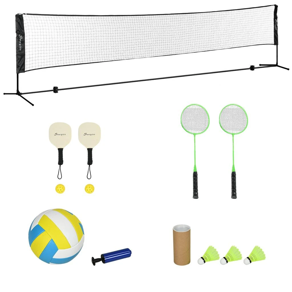 商品Streamdale Furniture|Streamdale 17ft Portable All-in-One Badminton Set,价格¥1682,第2张图片详细描述