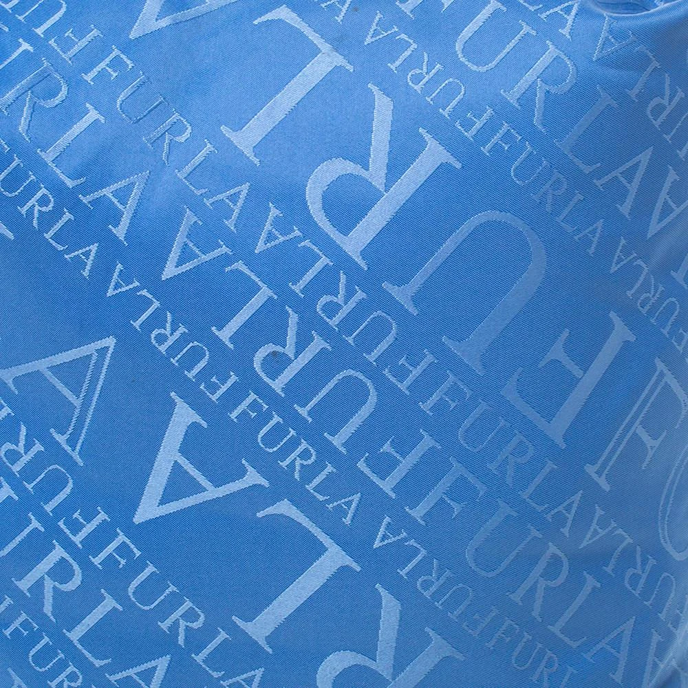 商品[二手商品] Furla|Furla Blue Nylon and Leather Hobo ,价格¥797,第5张图片详细描述