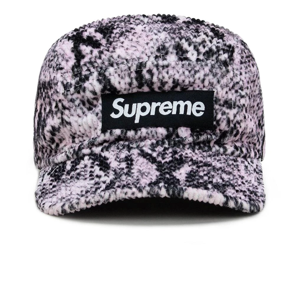 商品Supreme|Supreme Snakeskin Corduroy Pink Camp Cap,价格¥518,第2张图片详细描述