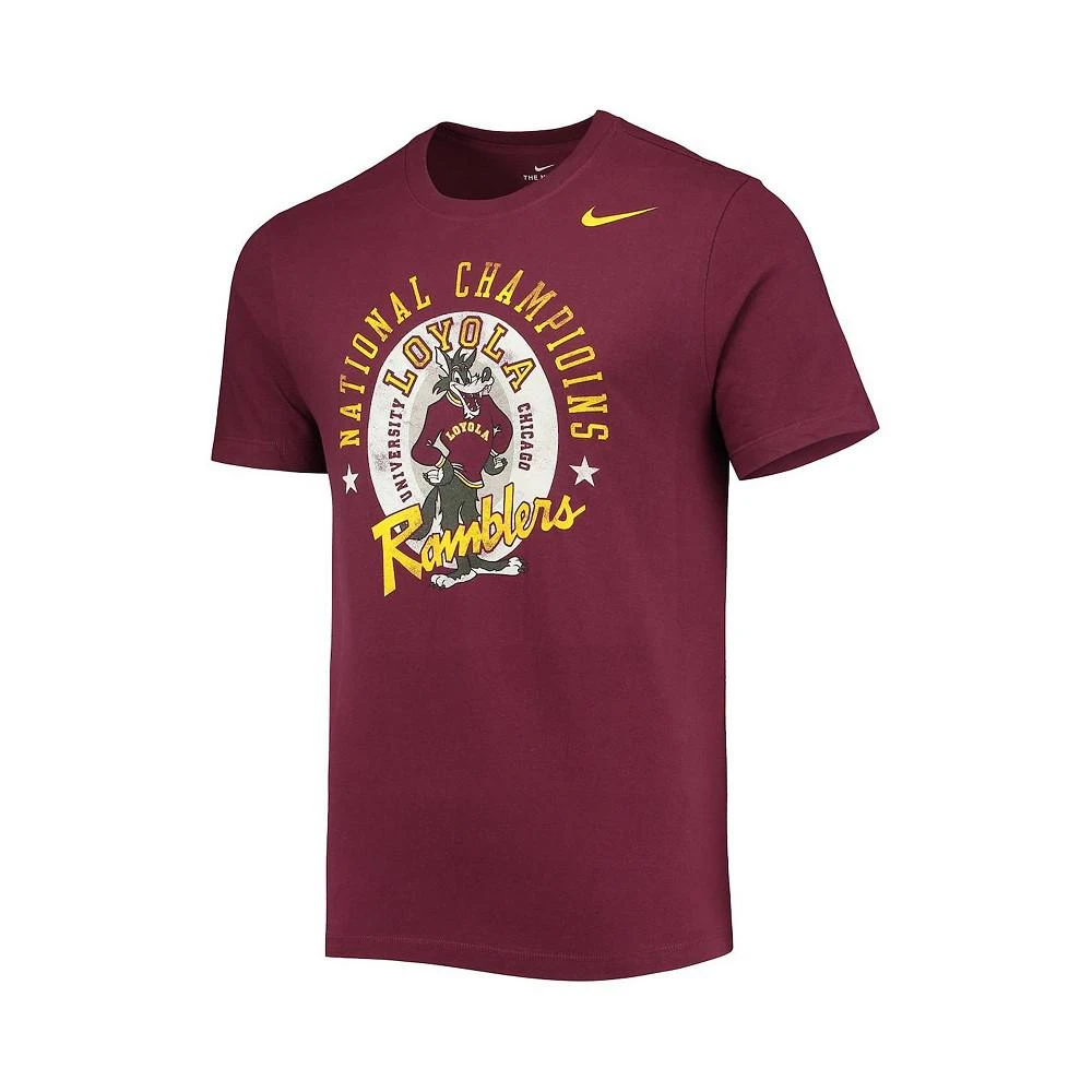 商品NIKE|Men's Maroon Loyola Chicago Ramblers Basketball Team Game of Change Core T-shirt,价格¥196,第3张图片详细描述