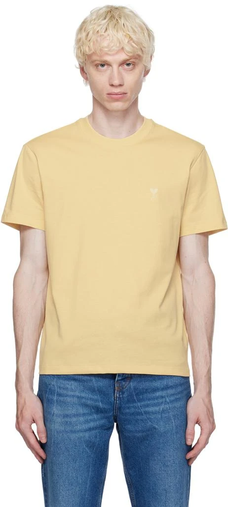 商品AMI|Yellow Ami de Cœur T-Shirt,价格¥633,第1张图片