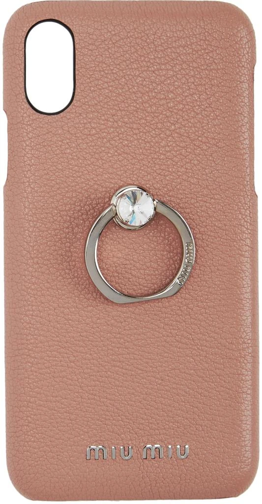 商品Miu Miu|Pink Crystal Ring iPhone X Case,价格¥823,第1张图片