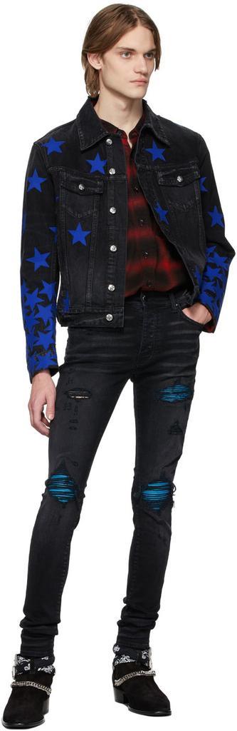 商品AMIRI|Black MX1 Cracked Paint Jeans,价格¥8469,第6张图片详细描述