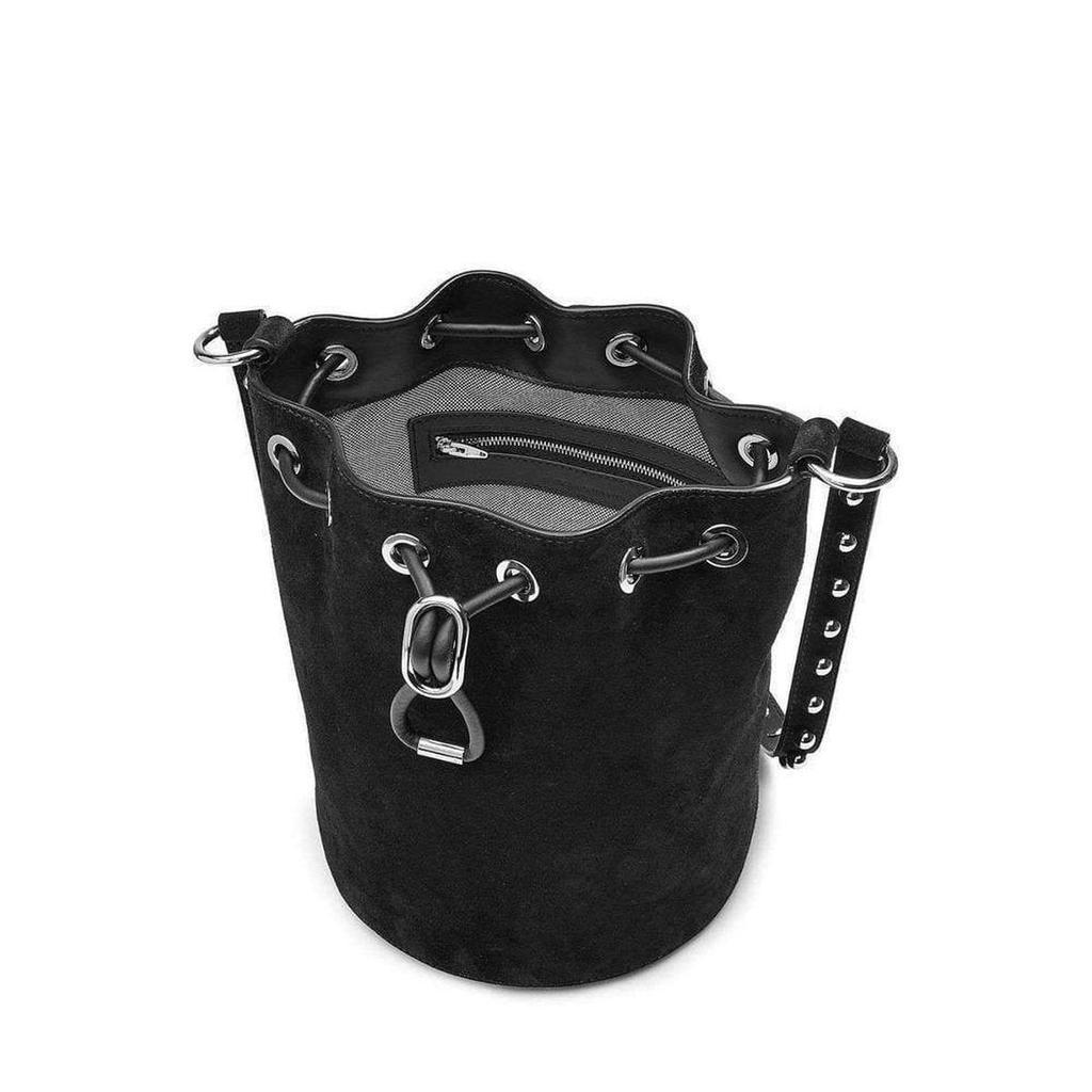 商品Alexander Wang|Black Suede Alpha Bucket Bag,价格¥4585,第6张图片详细描述