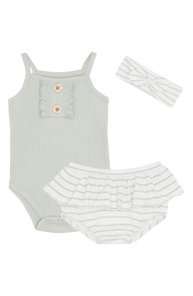商品Petit Lem|Rib Bodysuit 3-Piece Set,价格¥81,第1张图片