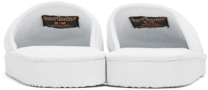 商品Drew House|SSENSE Exclusive White Painted Mascot Slippers,价格¥408,第2张图片详细描述