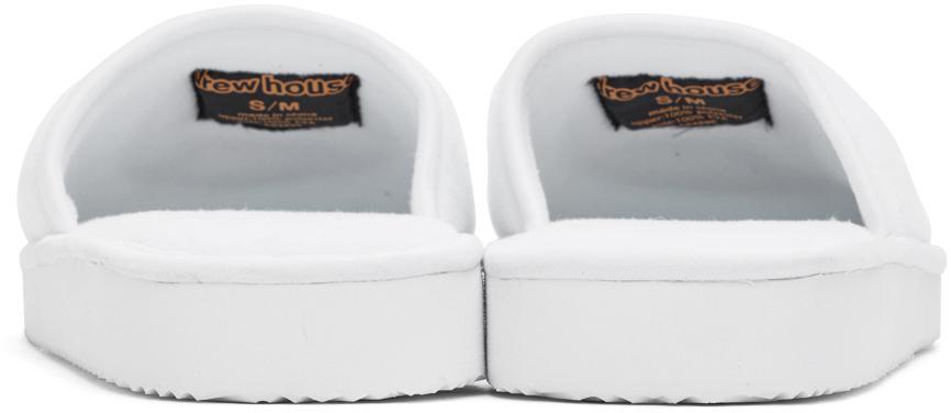 商品Drew House|SSENSE Exclusive White Painted Mascot Slippers,价格¥736,第4张图片详细描述