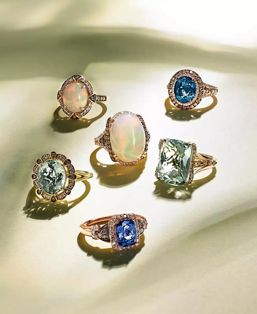 商品Le Vian|Blueberry Tanzanite® (2 ct. t.w.), Nude Diamonds™ (1/3 ct. t.w.) & Chocolate Diamonds® (1/8 ct. t.w.) Ring Set in 14k Rose Gold,价格¥19755,第4张图片详细描述