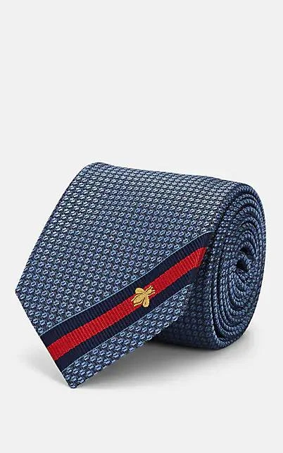 商品Gucci|Bee Striped Silk Jacquard Necktie,价格¥1644,第1张图片