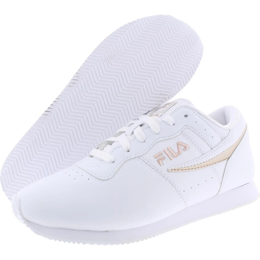 商品Fila|Fila Womens Machu Faux Leather Lace-Up Casual Sneakers,价格¥83,第4张图片详细描述