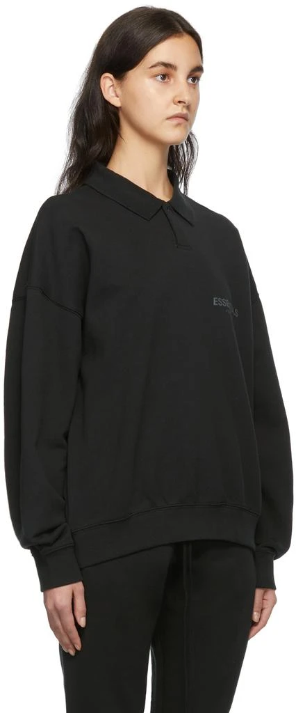 商品Essentials|Black French Terry Polo,价格¥357,第2张图片详细描述