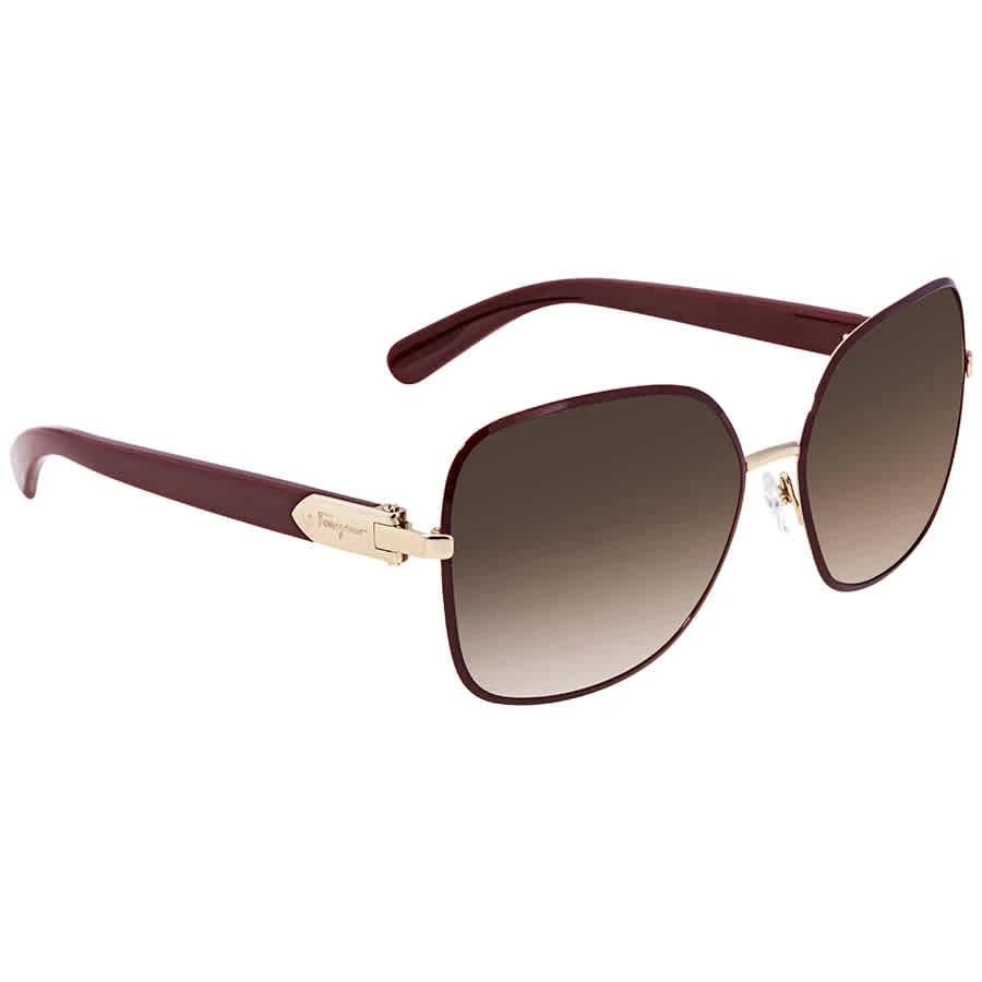 商品Salvatore Ferragamo|Bordeaux Gradient Square Ladies Sunglasses SF150S 728 59,价格¥515,第2张图片详细描述
