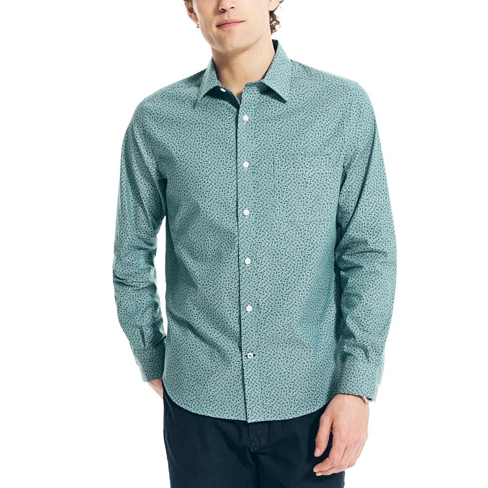 Men's Classic-Fit Long-Sleeve Floral-Print Poplin Shirt商品第1张图片规格展示