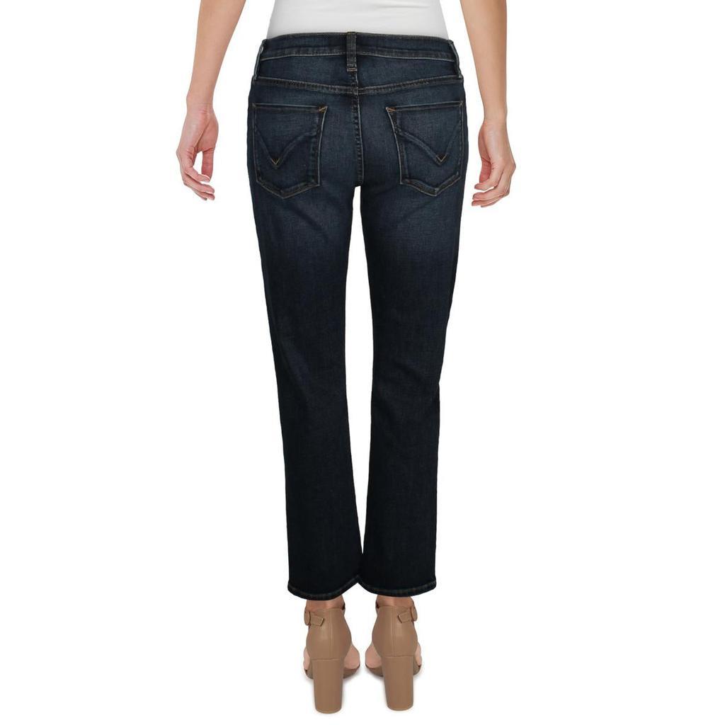 商品Hudson|Hudson Womens Mid-Rise Distressed Straight Crop Jeans,价格¥427,第4张图片详细描述