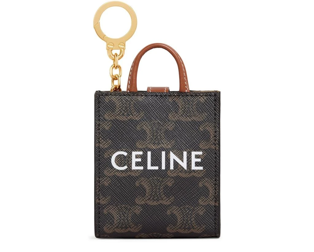 商品Celine|Micro vertical cabas in Triomphe canvas and calfskin,价格¥4682,第1张图片