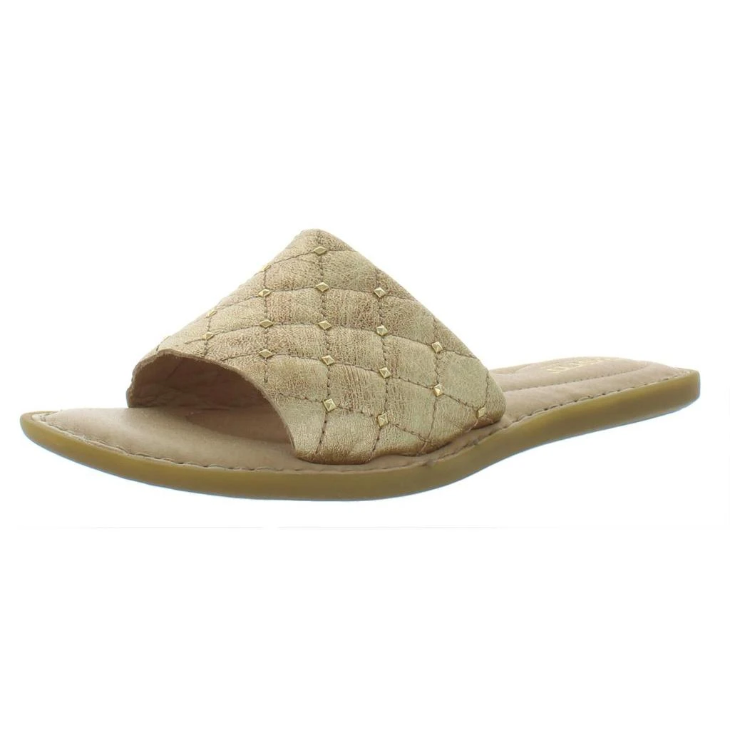 商品Born|Born Womens Brucite Leather Studded Flat Sandals,价格¥183,第1张图片