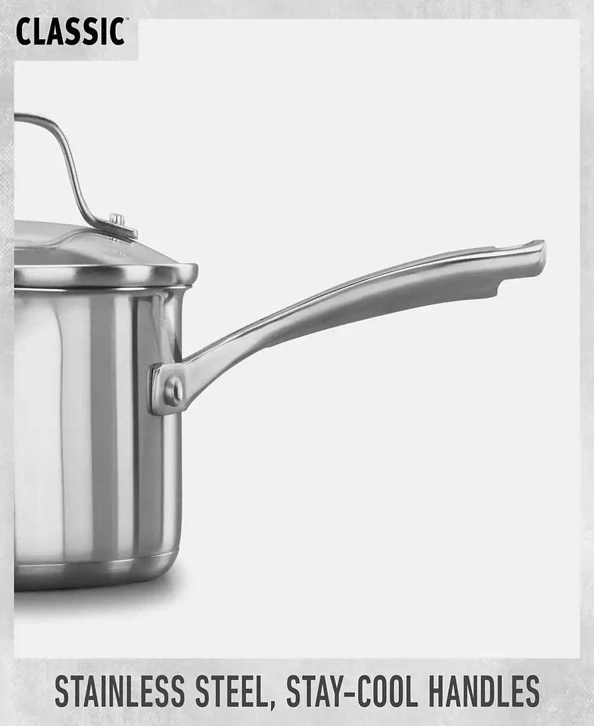 商品Calphalon|Classic Stainless Steel 3.5 Qt. Covered Saucepan,价格¥526,第3张图片详细描述