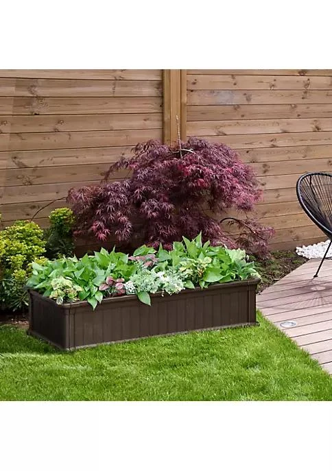 商品Outsunny|48 X 24 X 12 Raise Garden Bed Kit Planter Box Above Ground For Flowers Herb Vegetables Outdoor Garden Backyard With Easy Assembly Brown,价格¥948,第3张图片详细描述