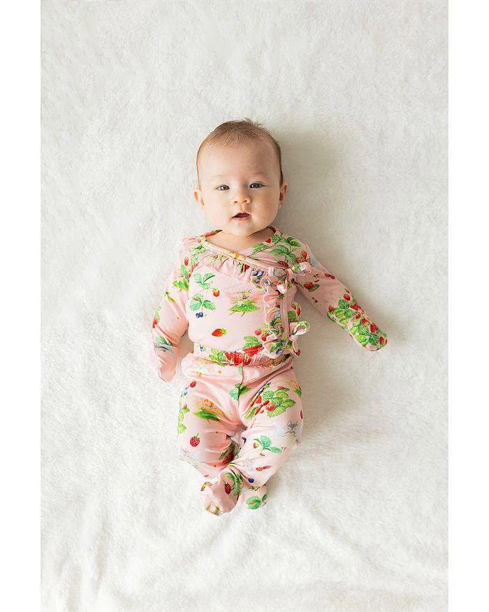 商品Posh Peanut|Girls' Annabelle Tie Front Ruffled Top & Footed Pants Set - Baby,价格¥210,第4张图片详细描述