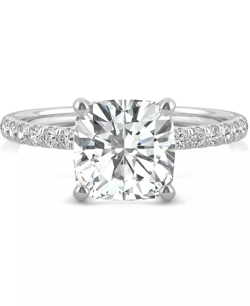 商品Charles & Colvard|Moissanite Engagement Ring (2-5/8 ct. t.w. DEW) in 14k White Gold,价格¥10170,第2张图片详细描述