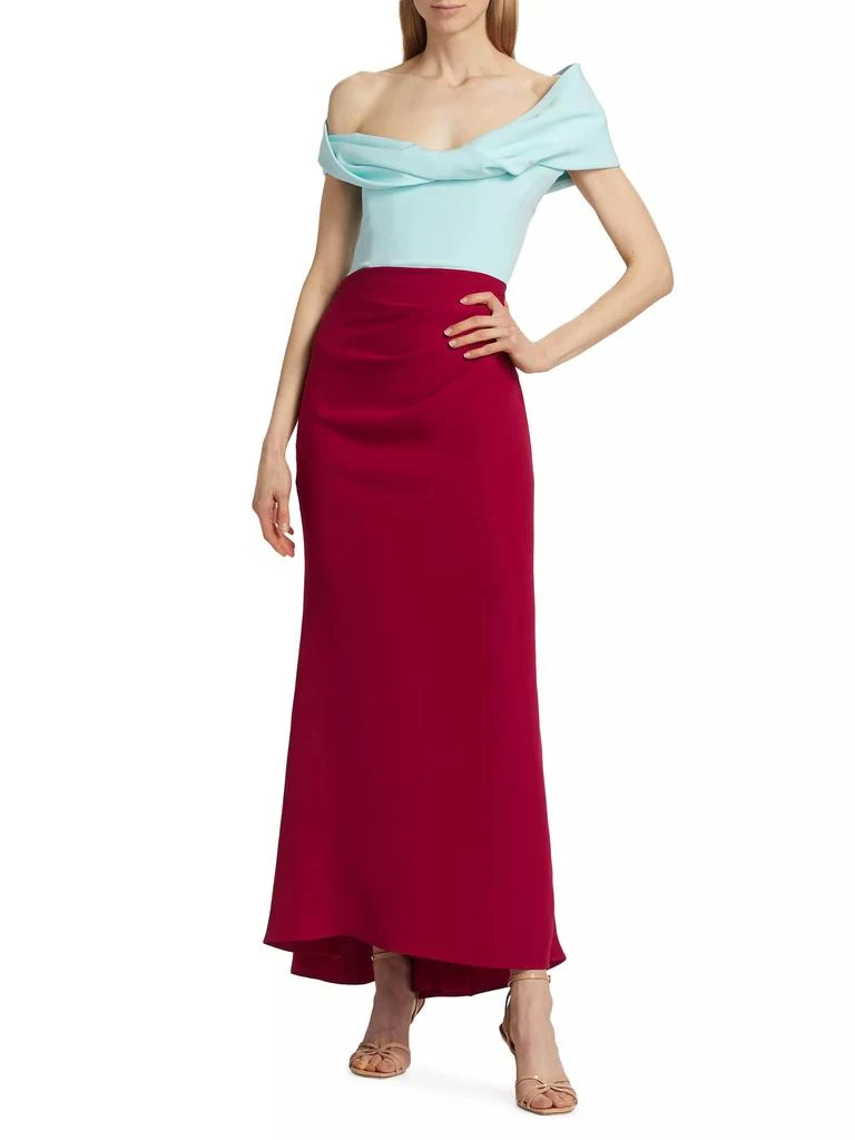 商品Rosie Assoulin|Colorblocked Double-Faced Silk Georgette Gown,价格¥7483,第2张图片详细描述