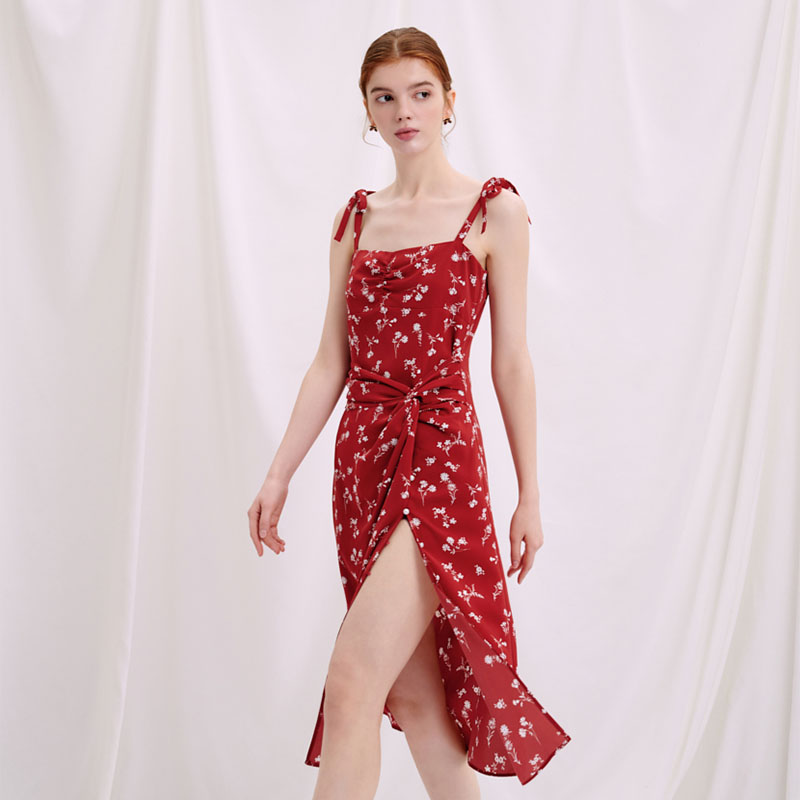 Lorraine连衣裙 - 红色印花  | Lorraine Dress - Red Floral商品第4张图片规格展示